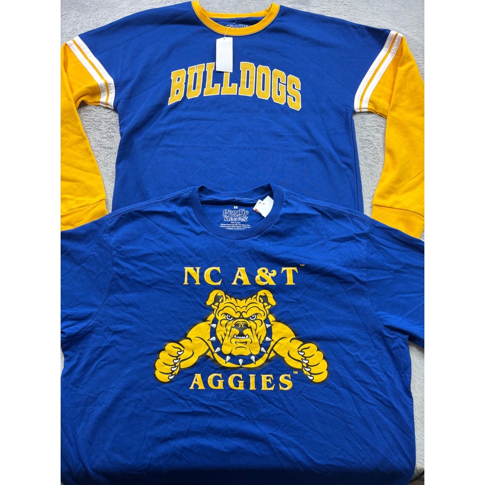 NC A&T Aggies Bulldogs Men's M Crew Neck Sweatshirt & Oversized Boxy T-shirt Lot